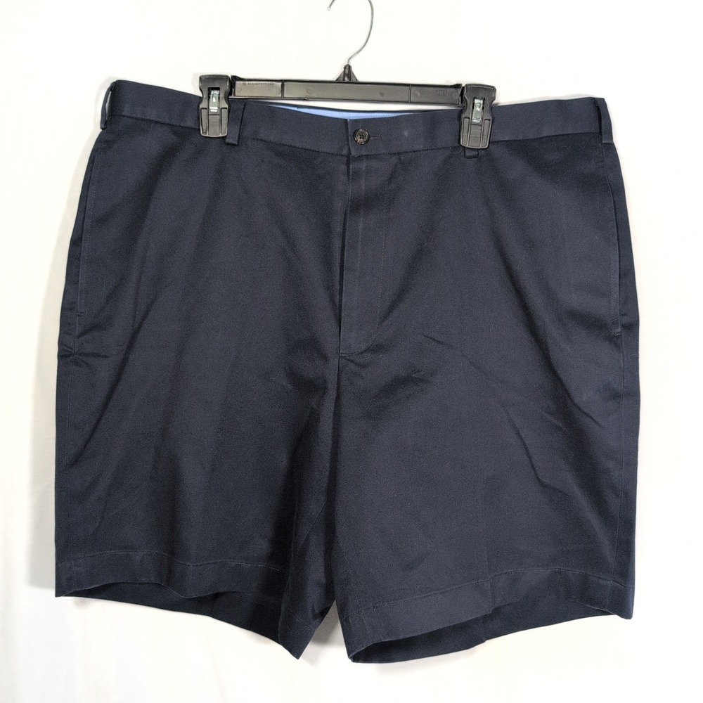 Brooks Brothers Shorts Men Sz 40 Navy Advantage Chino Stretch Lightweight Flat